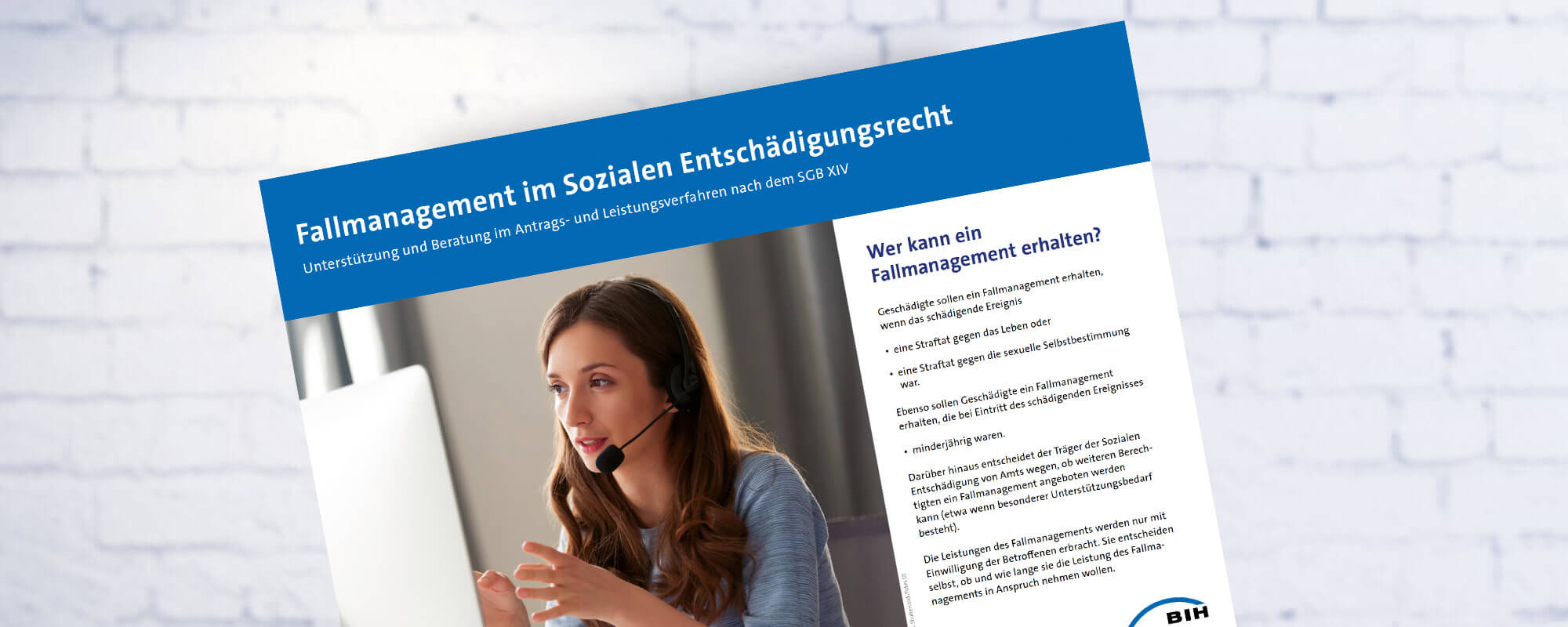 Abbildung des Flyers Fallmanagement der BIH